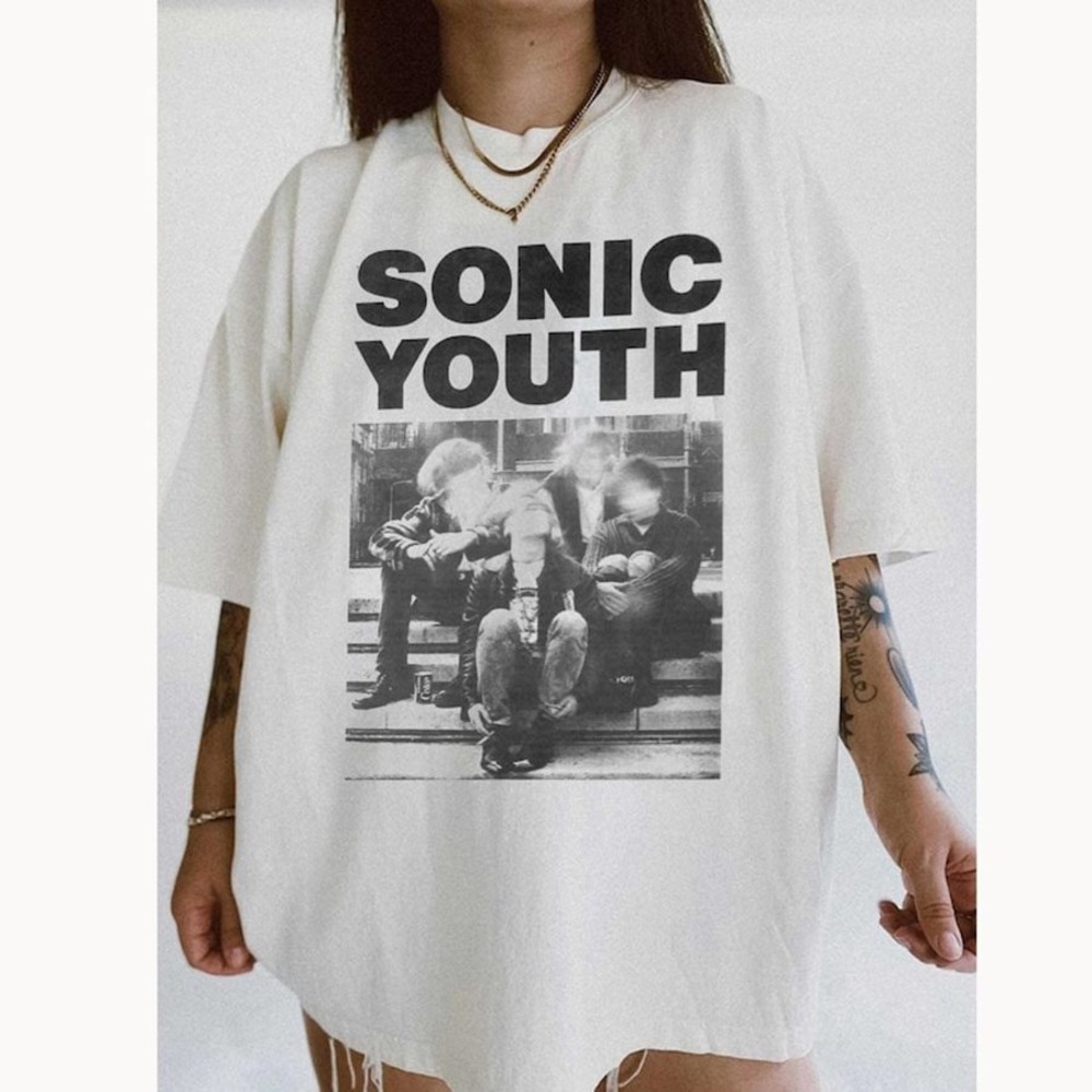 Sonic Youth Shirt Rock Band Sonic Youth Bad Moon Rising Tee